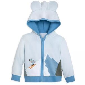 Disney Mickey Mouse and Goofy Holiday Homestead Zip Hoodie Baby size 3/6M NEW